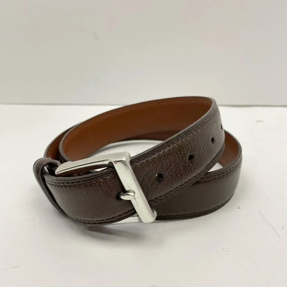 Brighton XS Women's Brown Leather Full Grain Glove Lining Simple Casual Belt